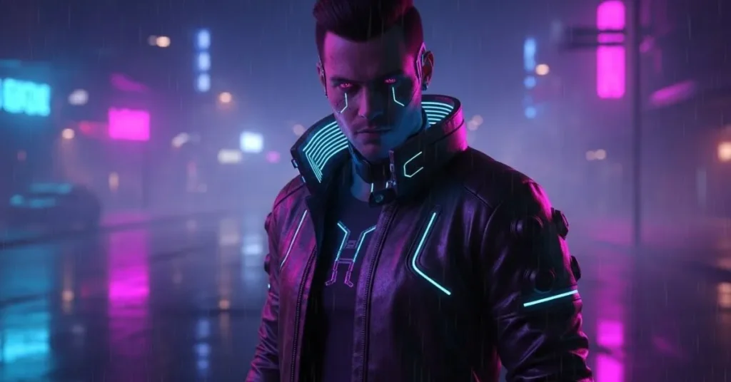 Dark Neon Cyberpunk Rizz Lines