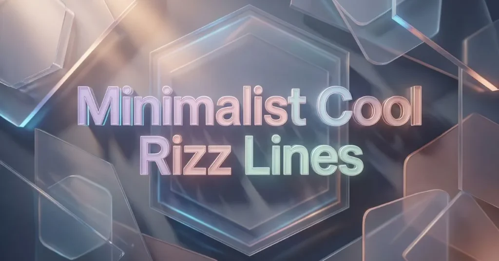 Minimalist Cool Rizz Lines