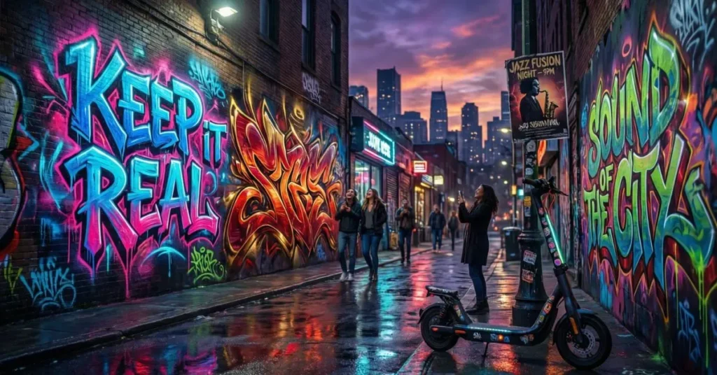 Urban Vibes Street Art Rizz Lines