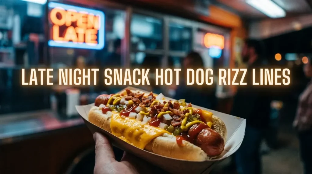 Late Night Snack Hot Dog Rizz Lines