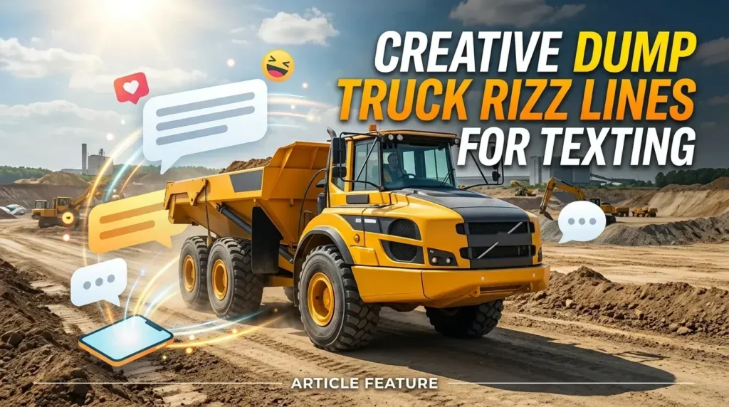 Creative Dump Truck Rizz Lines for Texting