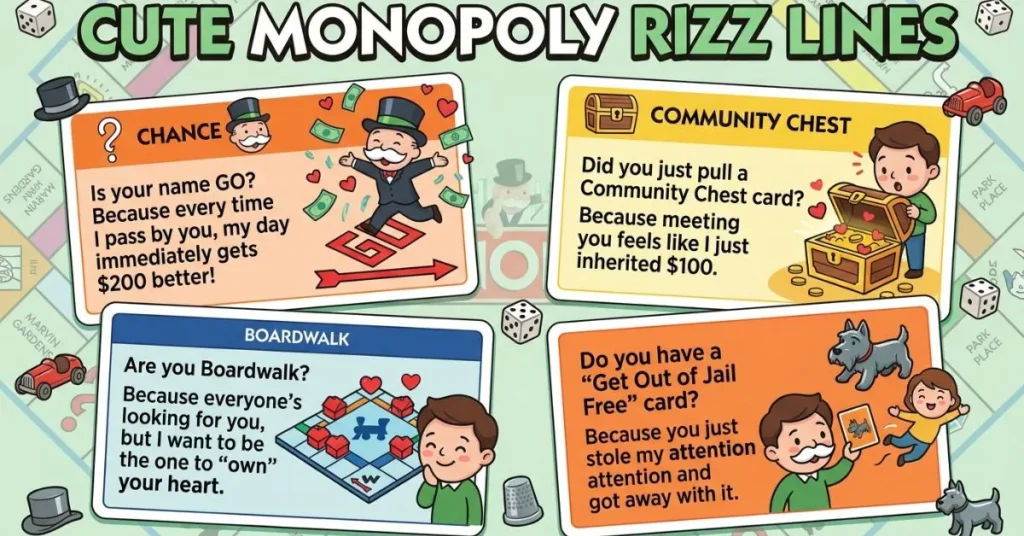 Cute Monopoly Rizz Lines